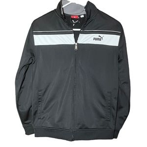 PUMA Black/White‎ Boy Full Zip Jacket